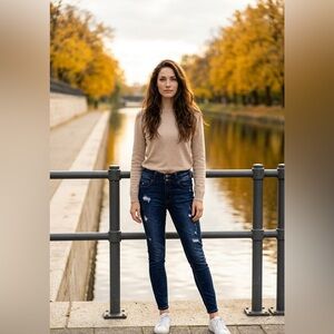 Vervet distressed skinny jeans VT698